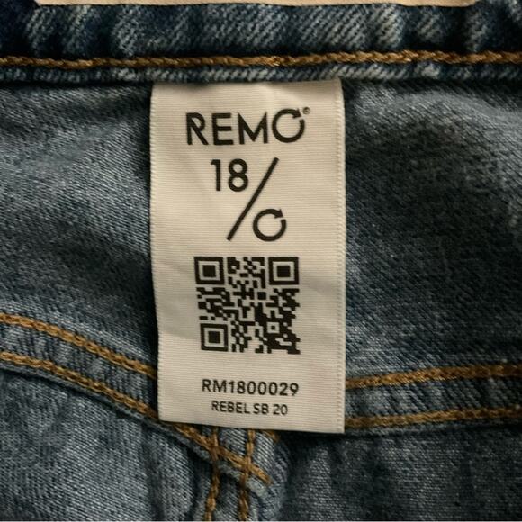 ASOS Blue Remo Key Rebel Capri Jean 28/26 Boho Vacation Classic Summer Fisherman - Picture 9 of 10